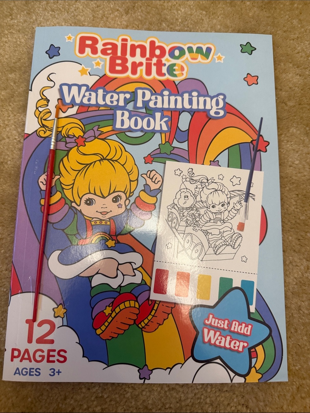 Rainbow Brite Water Painting Book - Blue, Red, Yellow, Green